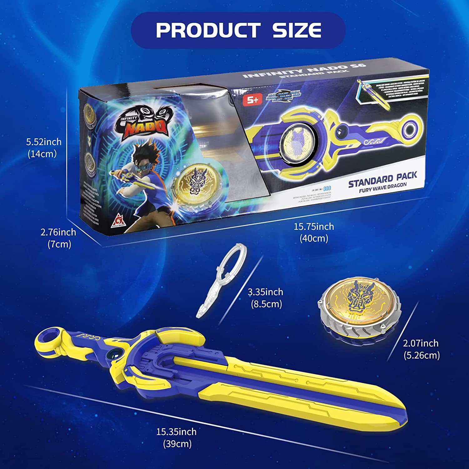 Набор з мечем Infinity Nado VI серія Epic Launcher Standard Fury Wave ...